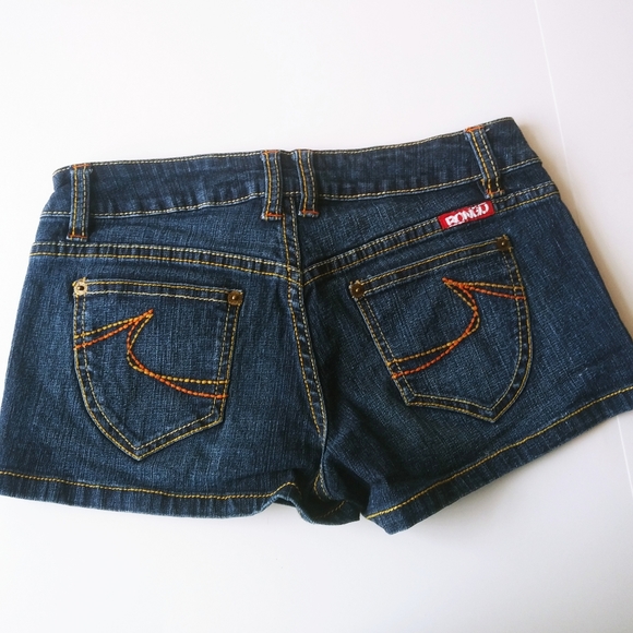 😍 BONGO Women's/Juniors VTG Jean Denim Blue Short - Picture 3 of 8